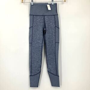 Aerie Offline Blue Marble High Waist SHORT Inseam Pockets Hugger Leggings Pants